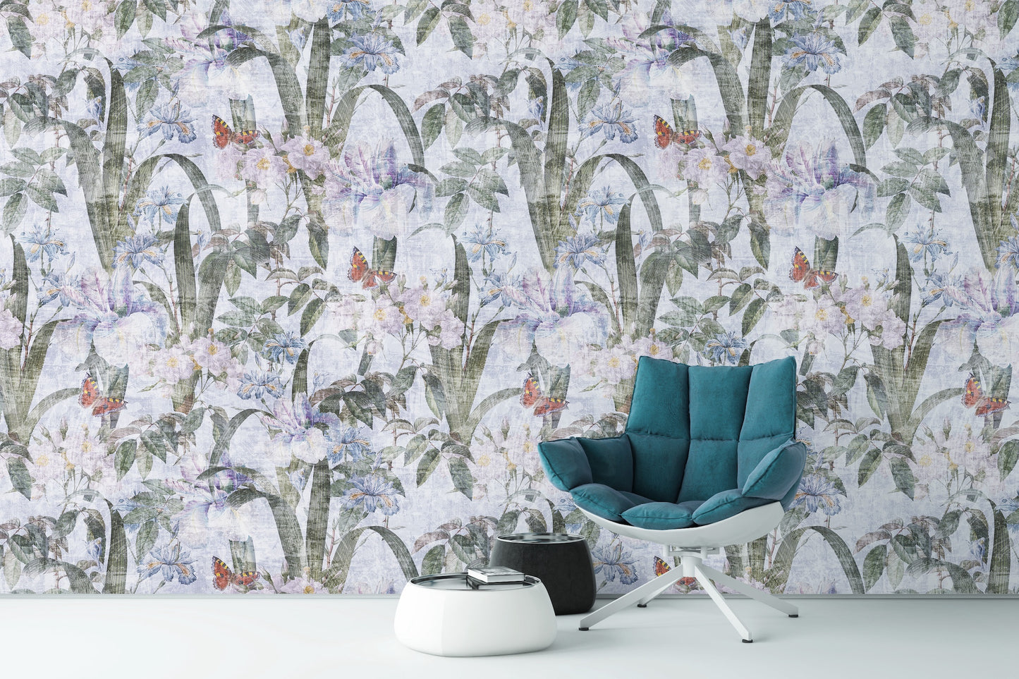 Patrón Floral Fresco Grunge