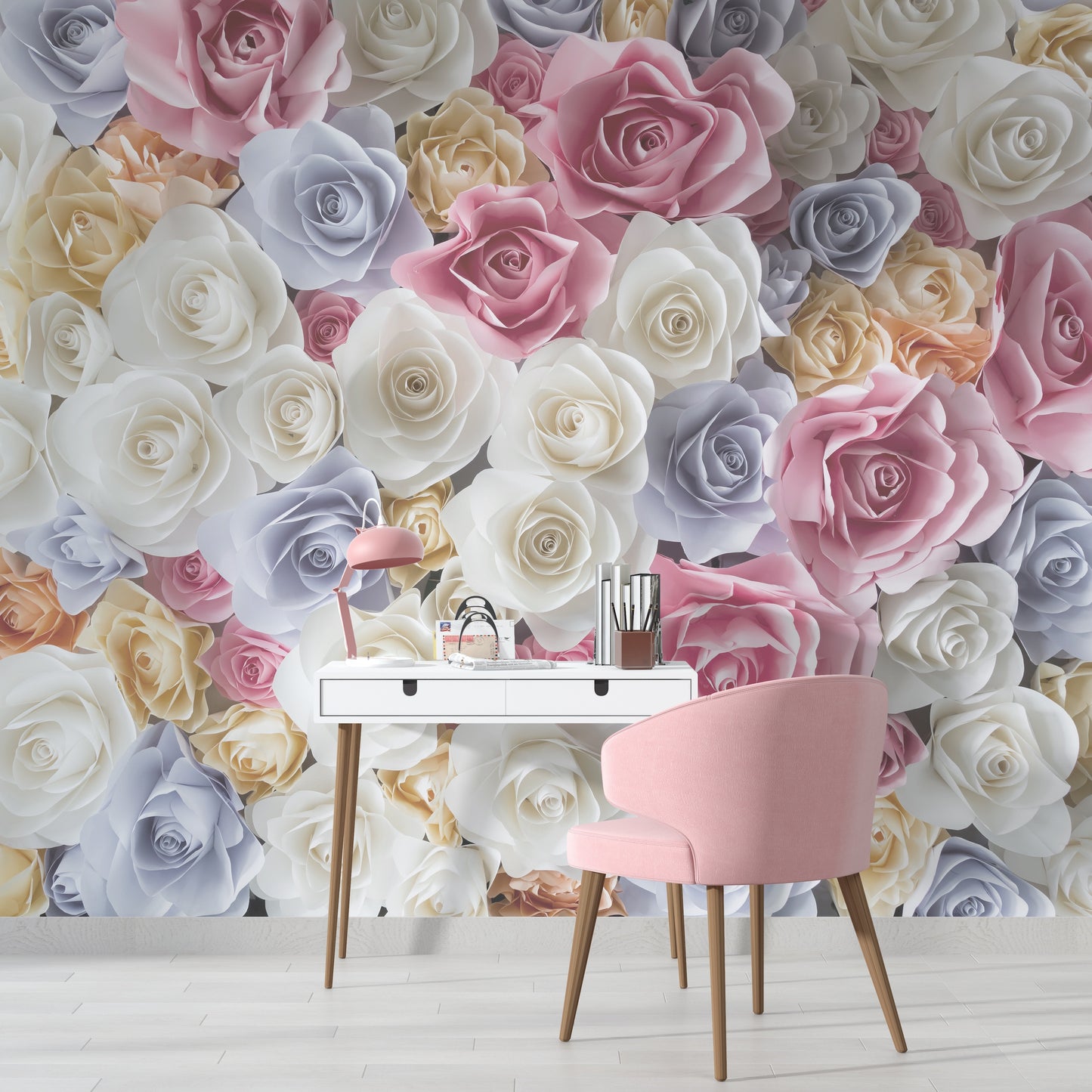 Fondo De Flores Tonos Pastel