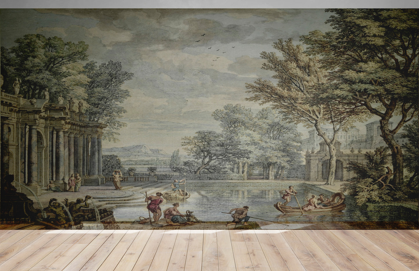 Vintage Landscape Classical Fountain
