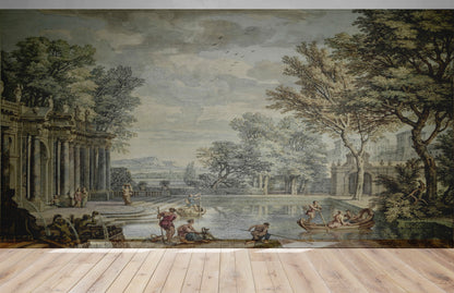 Vintage Landscape Classical Fountain