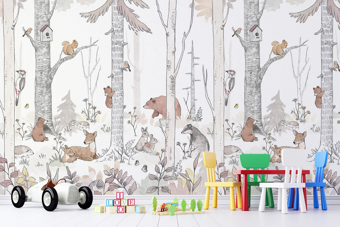 Ilustración Animalitos en el Bosque