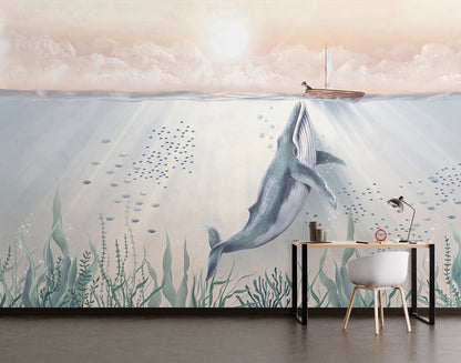 Beautiful Whale and Boy - Day