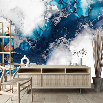 Marmoleado Azul y Plata