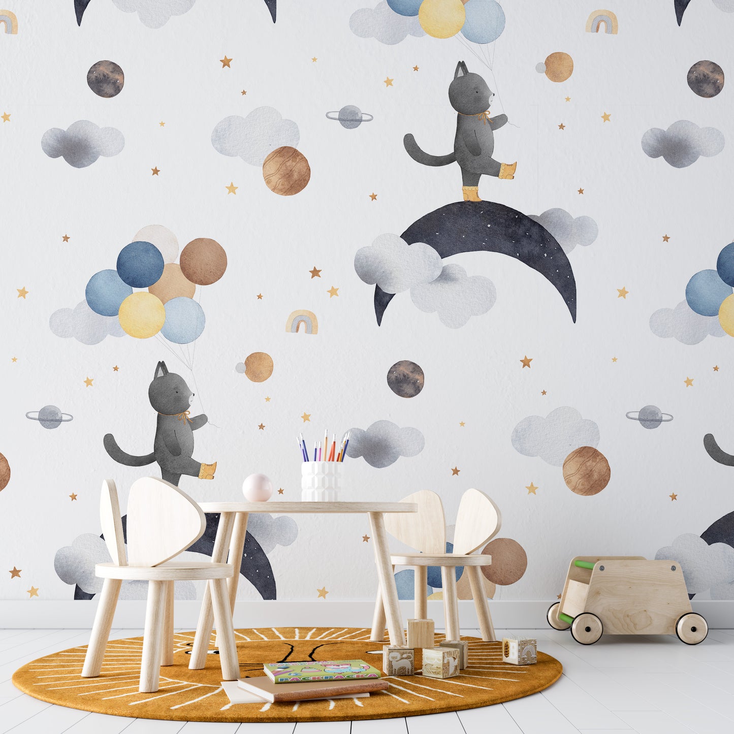 Cute Baby Animals and Moons