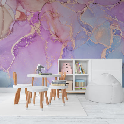 Marmoleado Rosa y Celeste