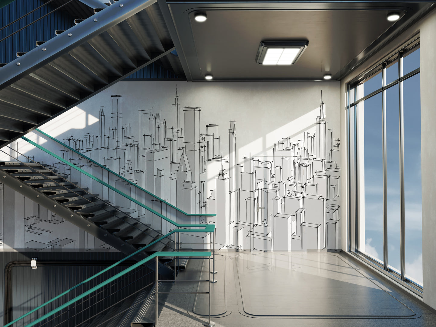 Sketch Edificios a Línea