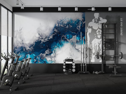 Marmoleado Azul y Plata