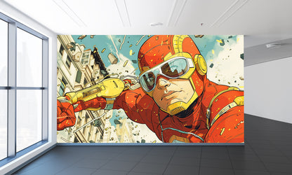 Retro Vintage Pop Art Super Héroes