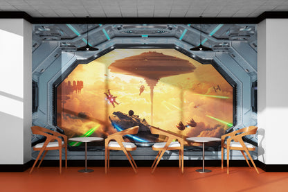 Interior Nave Espacial con Vista