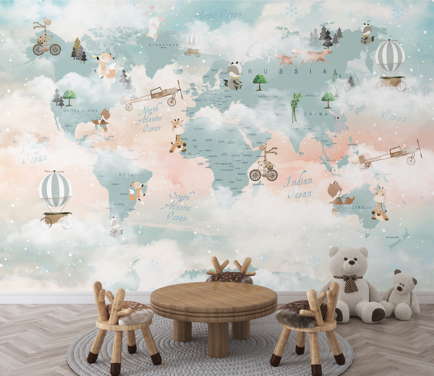 Little Animals World Map