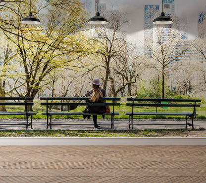 Mujer en Bamba en Central Park