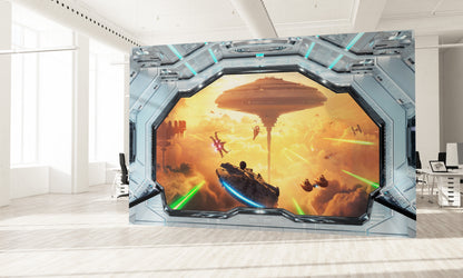 Interior Nave Espacial con Vista