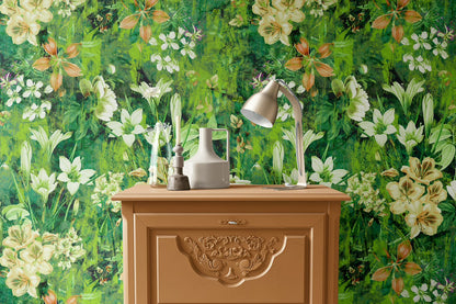 Lush Green Floral Pattern