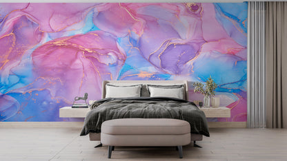 Marmoleado Rosa y Celeste