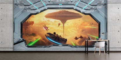 Interior Nave Espacial con Vista