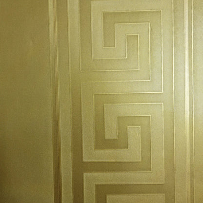 Tapiz Wallpaper Versace Grecas y Líneas - Dorado