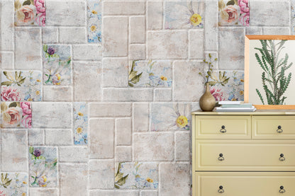 Mosaicos Flores Piedra III