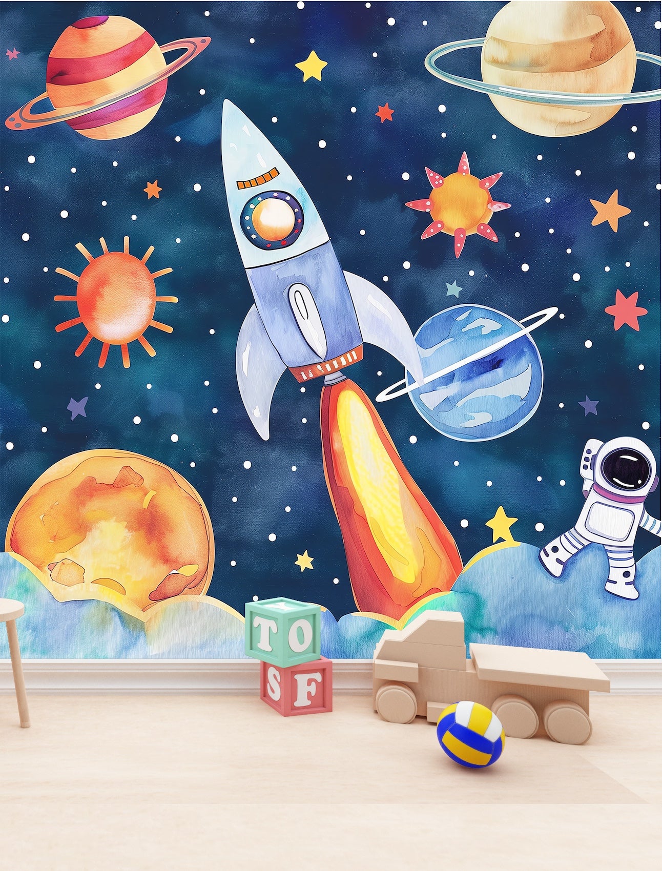 Space Rocket and Planets