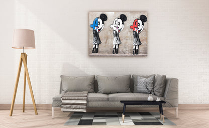 Canvas Bansky Mickey Mouse