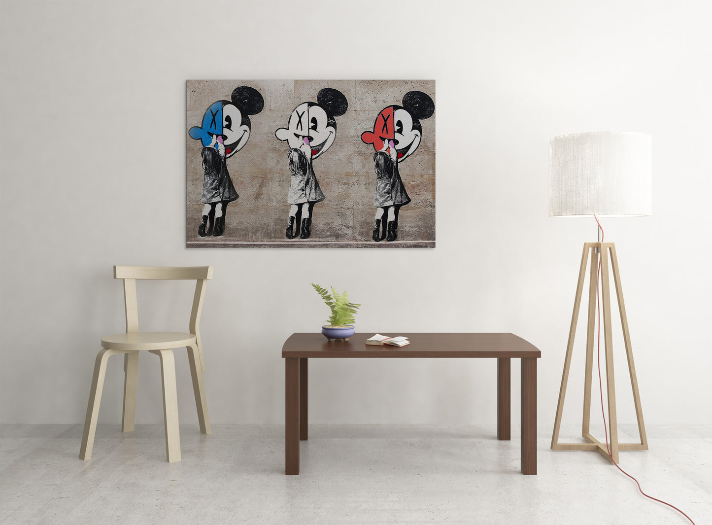Canvas Bansky Mickey Mouse