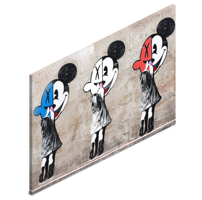 Canvas Bansky Mickey Mouse