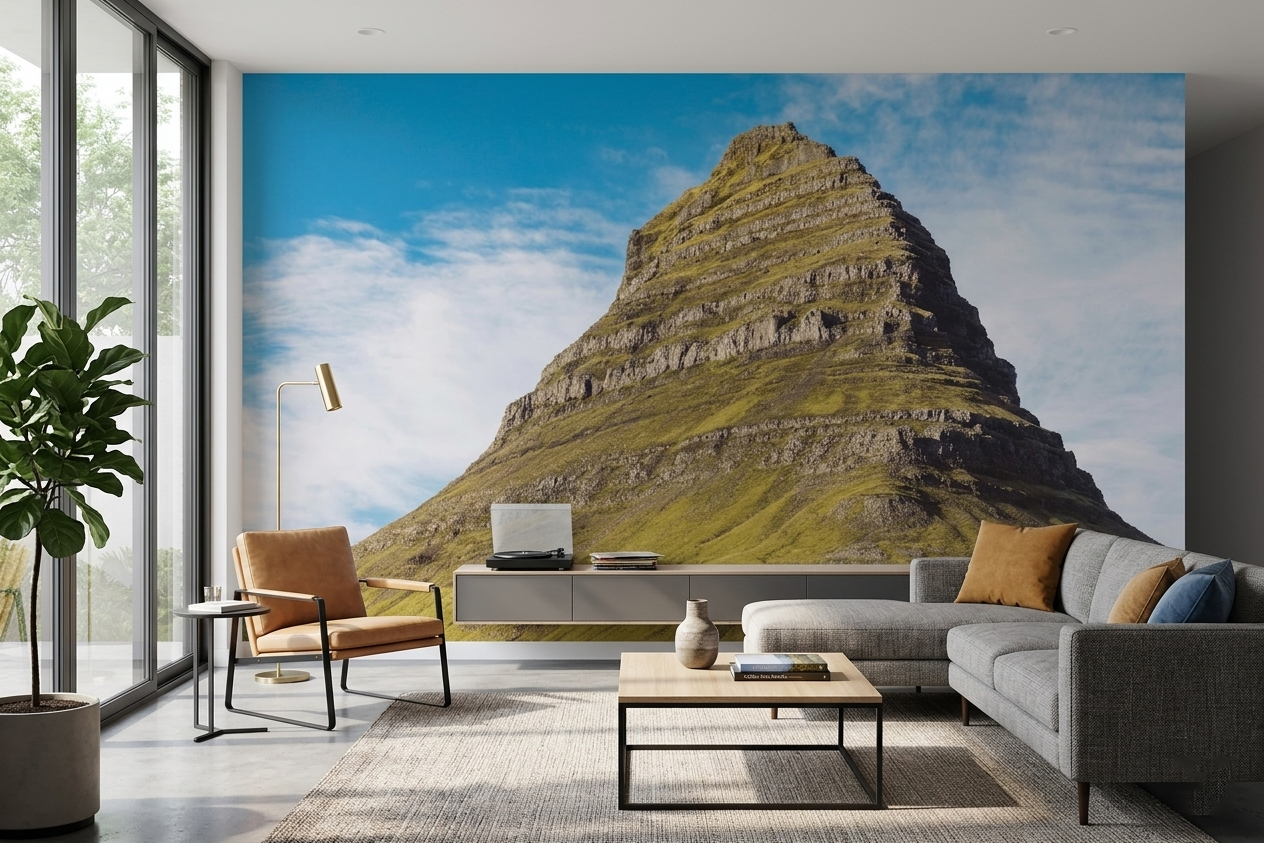 Paisaje Montaña Kirkjufell Islandia