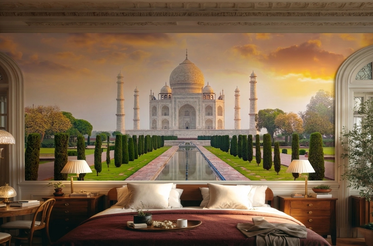 Beautiful Taj Mahal at Sunrise