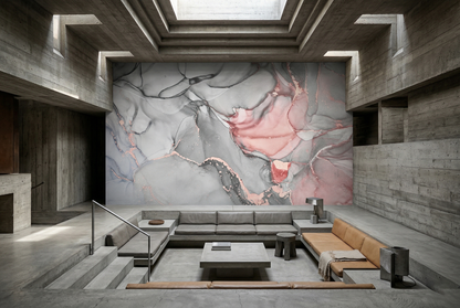 Cool Liquid Marble Pink & Grey
