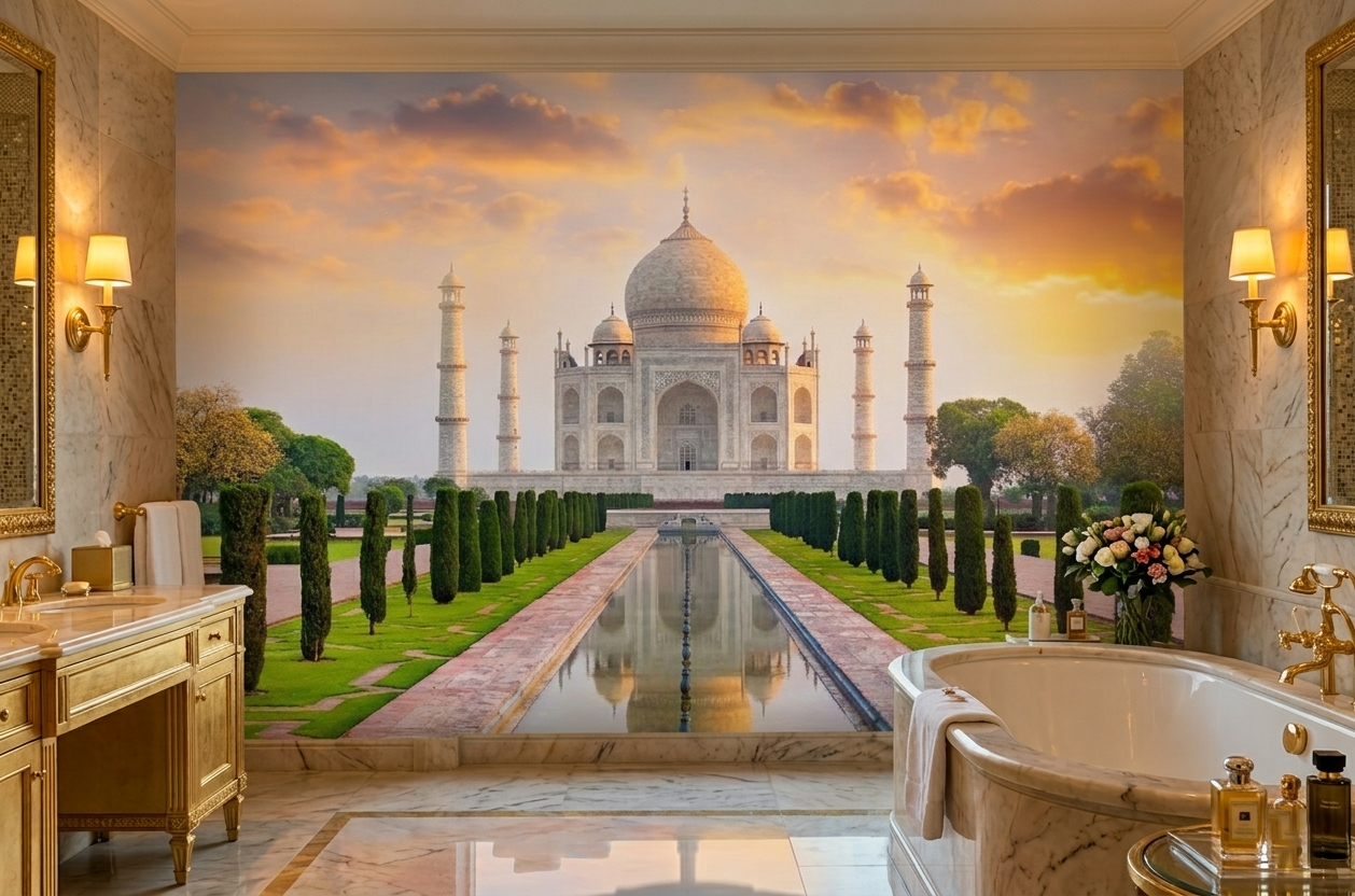 Beautiful Taj Mahal at Sunrise