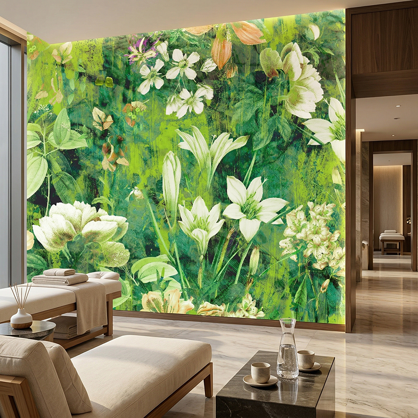 Lush Green Floral Pattern
