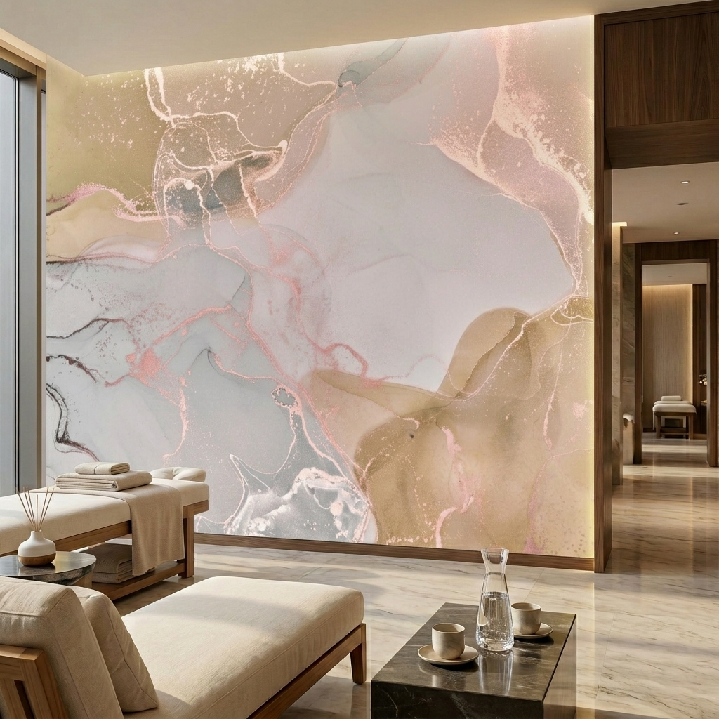 Cool Liquid Marble Light Tones