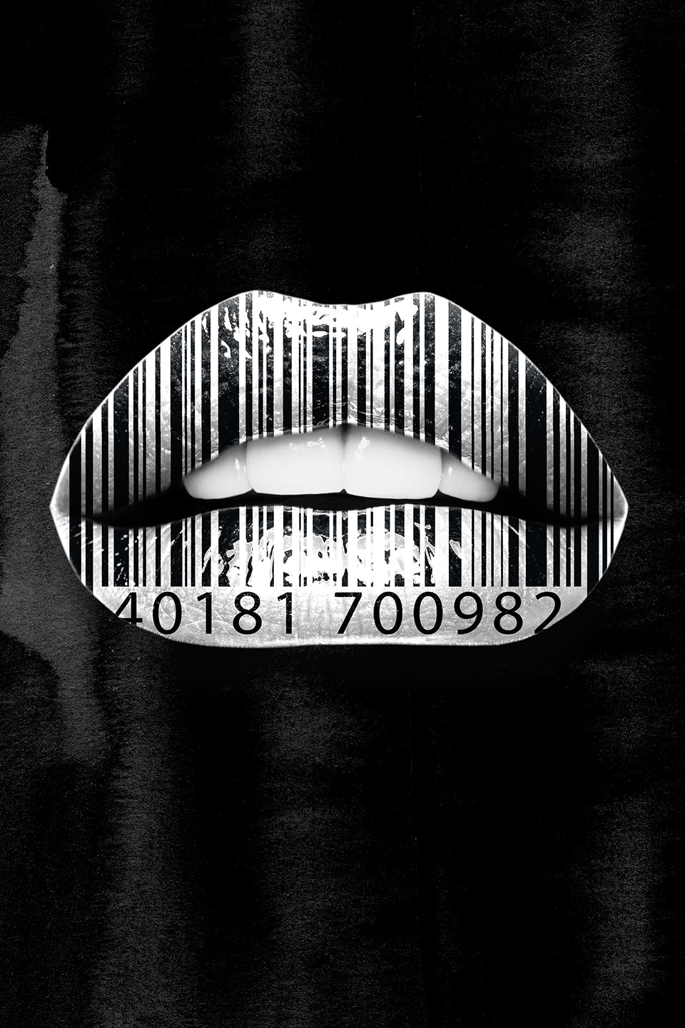 Canvas Decorativo Barcode Lips