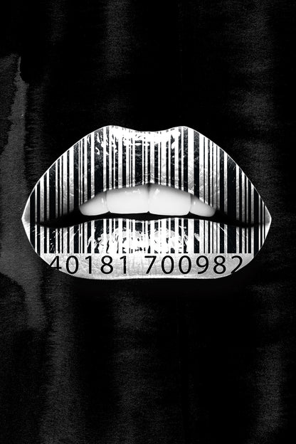 Canvas Decorativo Barcode Lips