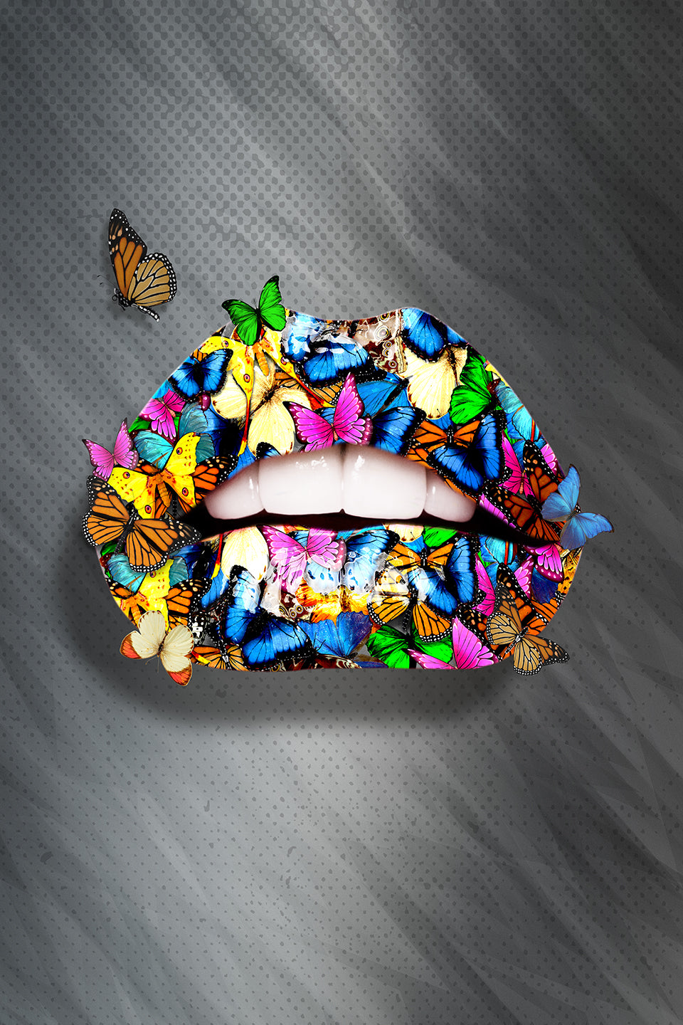 Canvas Decorativo Butterfly Lips