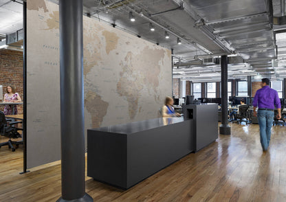 Europrint World Map Earth Tones