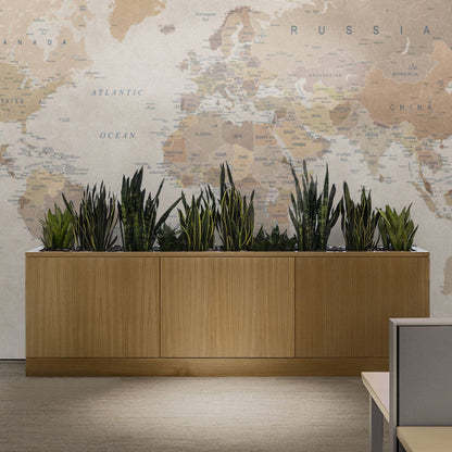 Europrint World Map Earth Tones