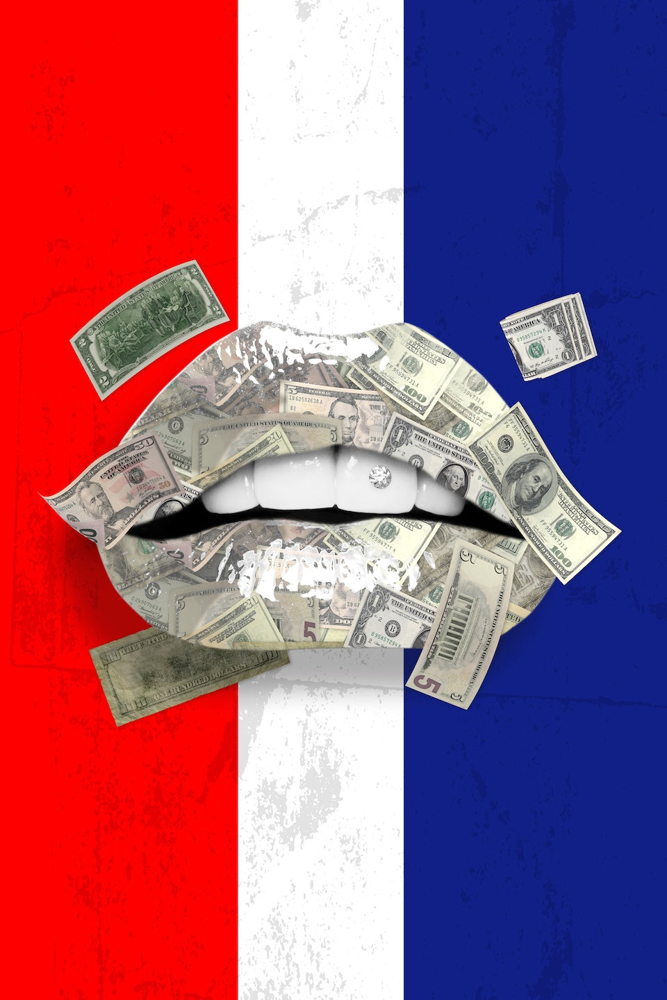Canvas Decorativo Money Lips