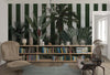 Europrint Tropical Plants & Green Stripes