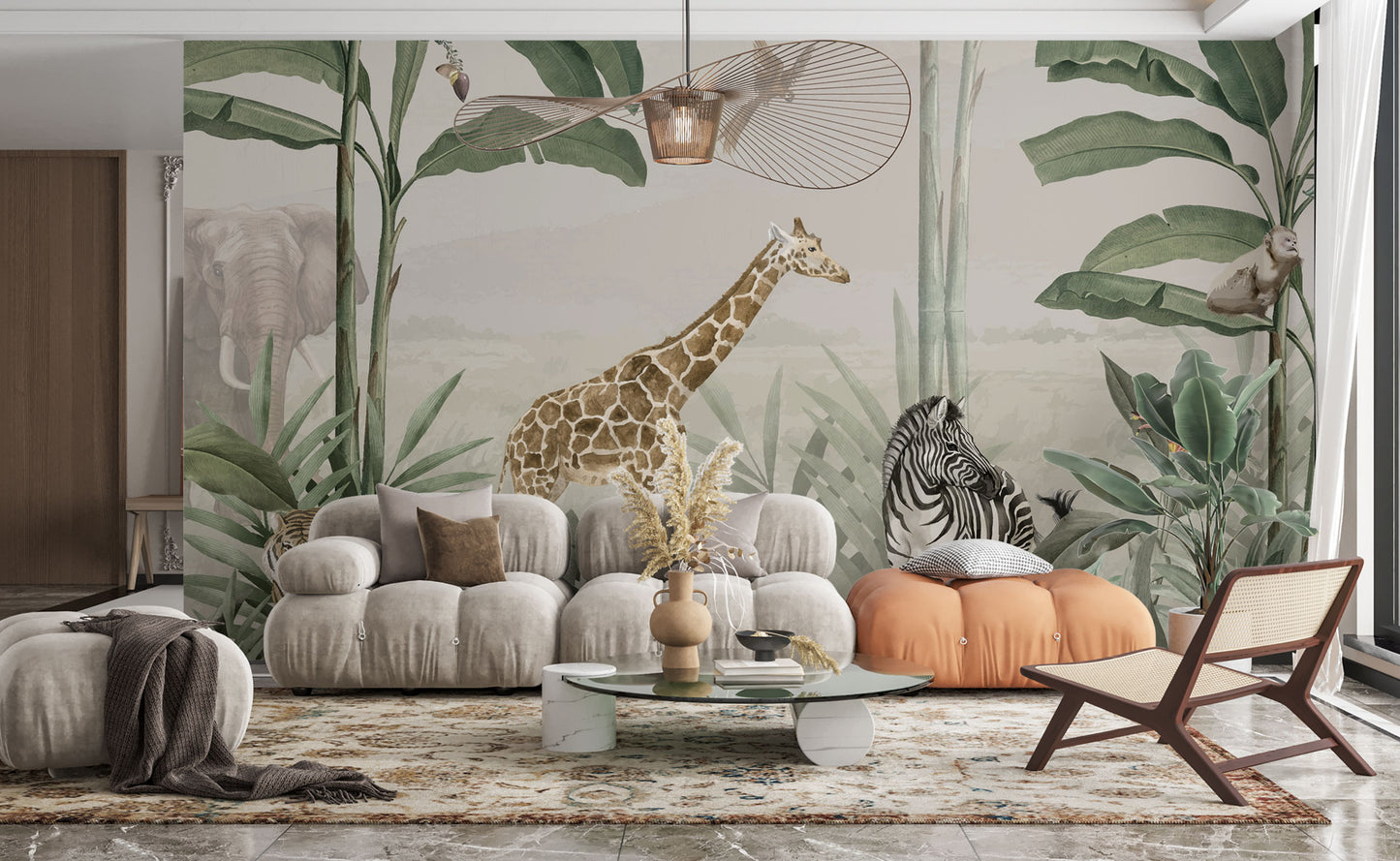 Europrint Selva Safari Jirafa y Cebra