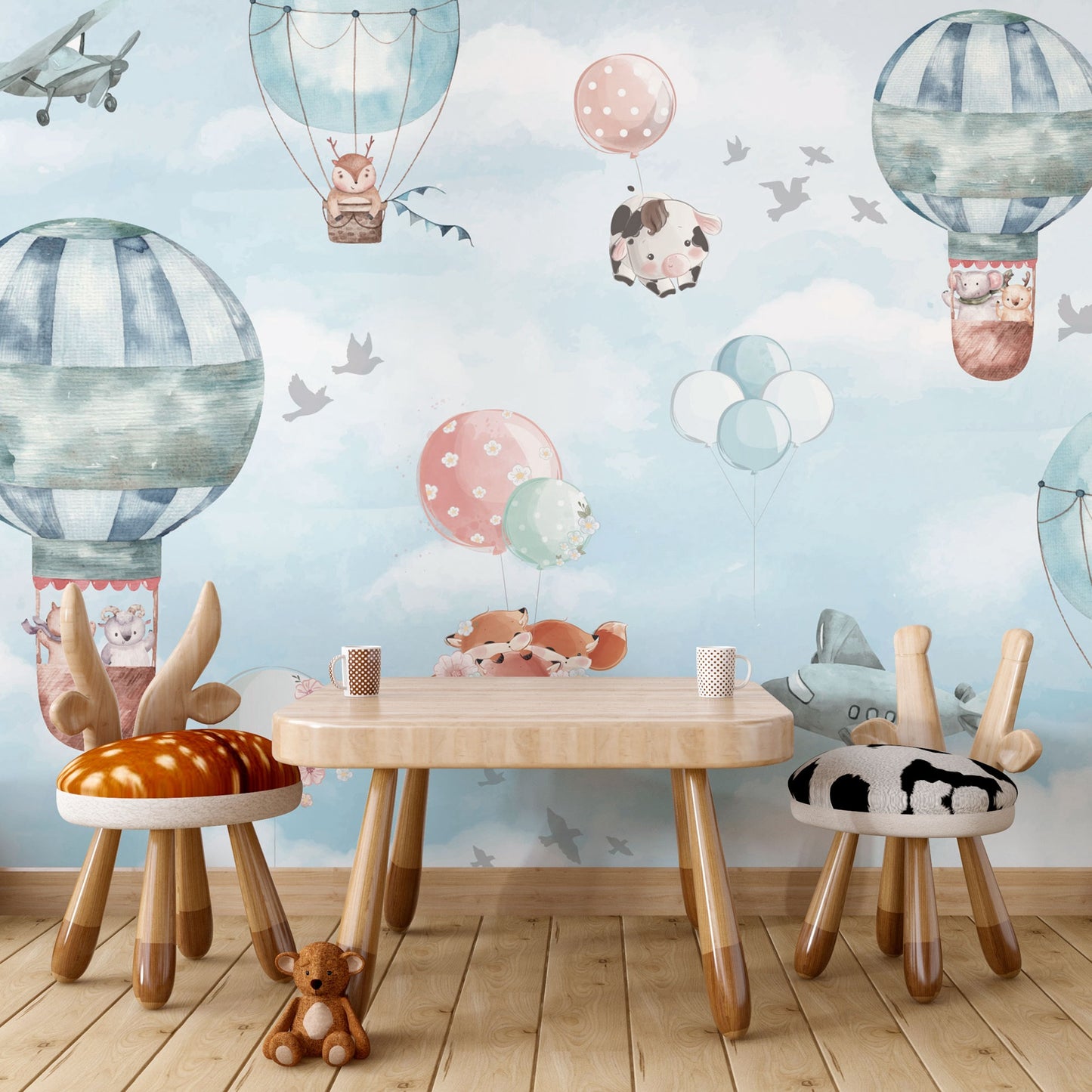 Europrint Cute Animals in Balloons