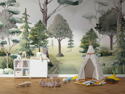 Europrint Encantador Bosque en Acuarela