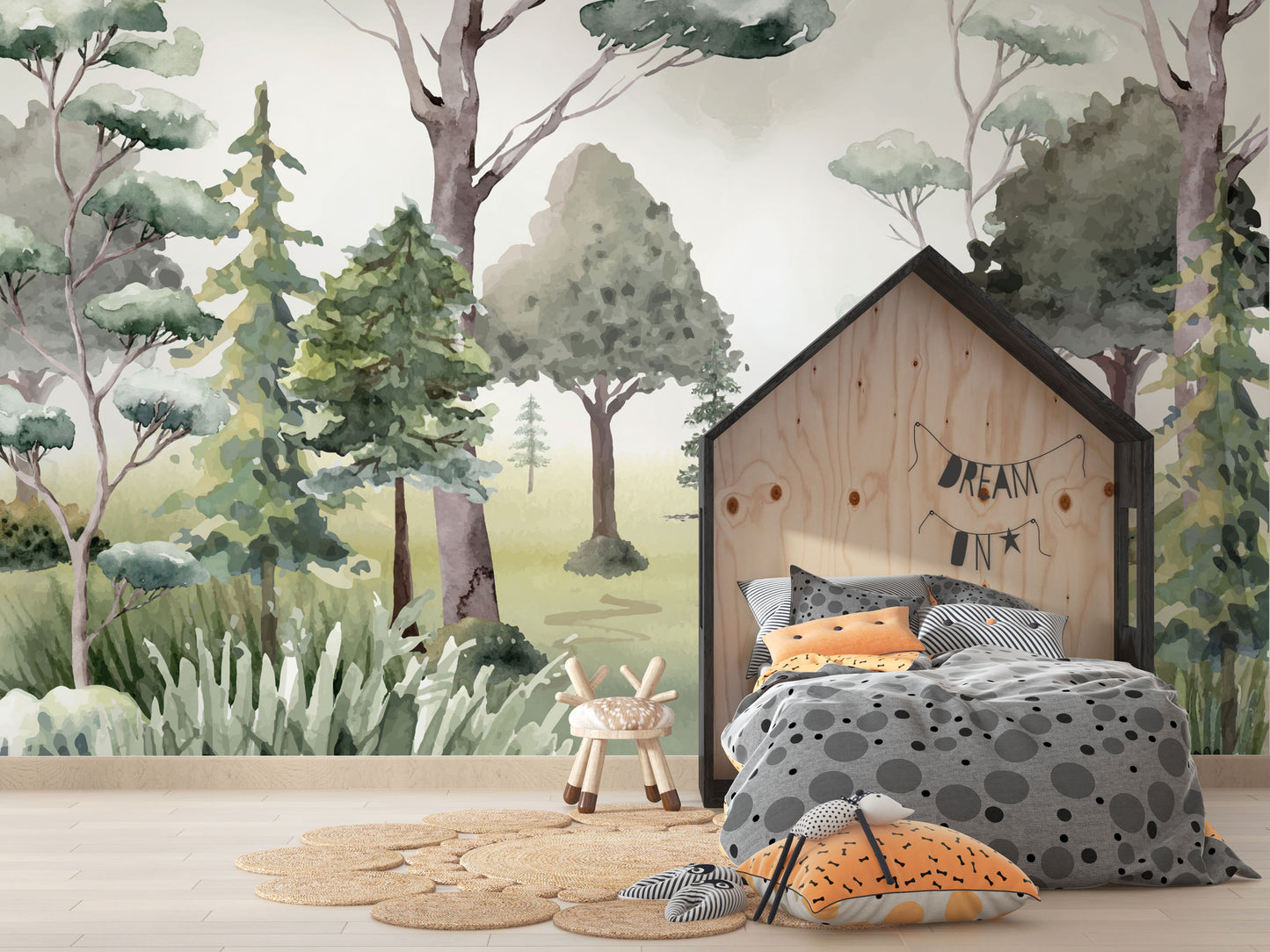 Europrint Encantador Bosque en Acuarela