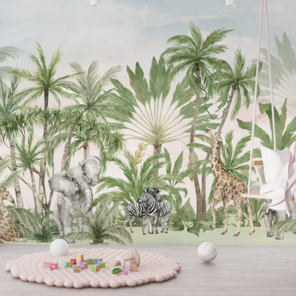 Europrint Safari Animals Tropical Garden