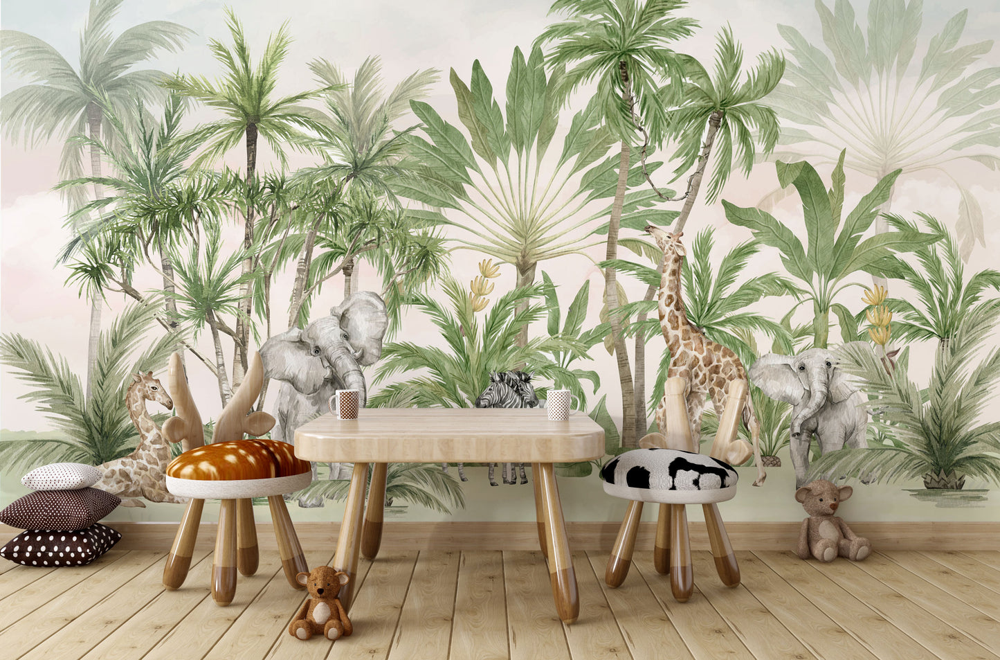 Europrint Safari Animals Tropical Garden