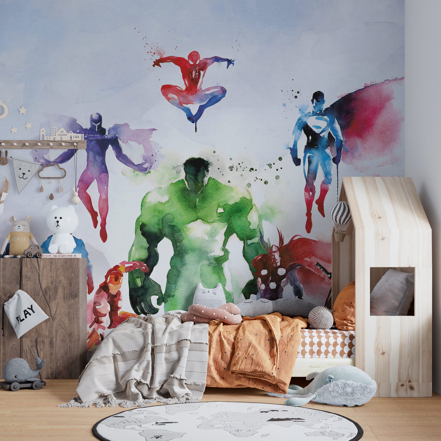 Europrint Superheroes Modern Watercolor Splashes