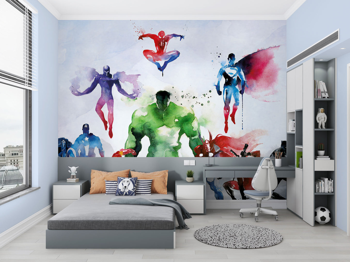 Europrint Superheroes Modern Watercolor Splashes