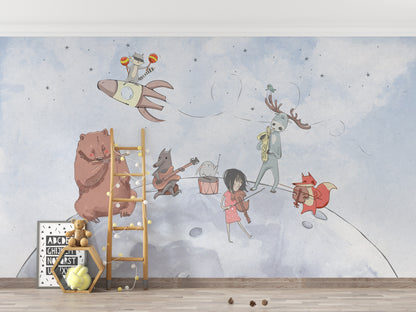 Europrint Animal Musicians in Moon
