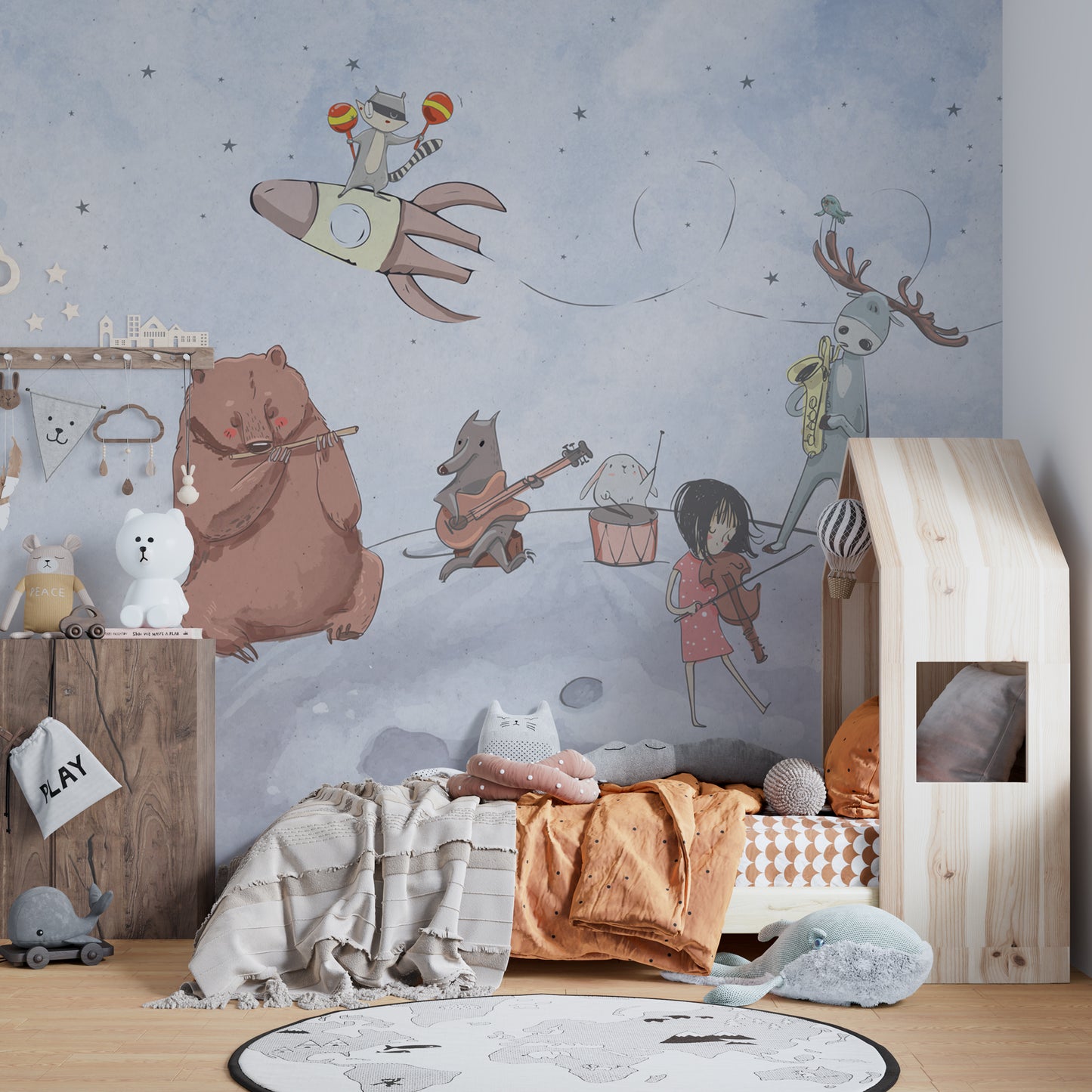 Europrint Animal Musicians in Moon