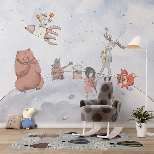 Europrint Animal Musicians in Moon