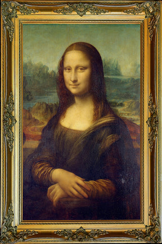 Canvas Mona Lisa con Marco Impreso